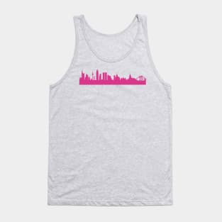 Frankfurt skyline pink Tank Top